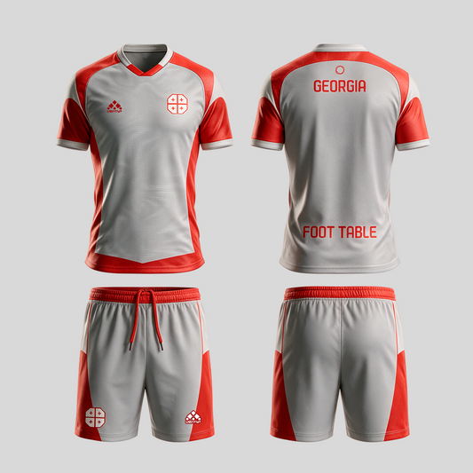 Georgia official uniform, Foot Table World Championship Rome 2026, jersey and shorts front and back